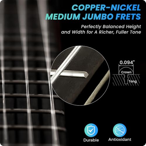 Black Solid Body Electric Guitar with 24 Frets R984