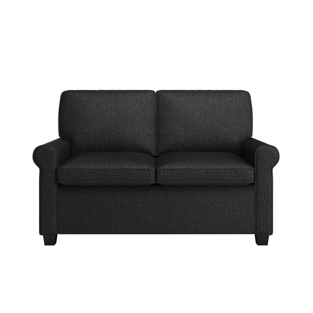 Black Twin Sleeper Loveseat G2086
