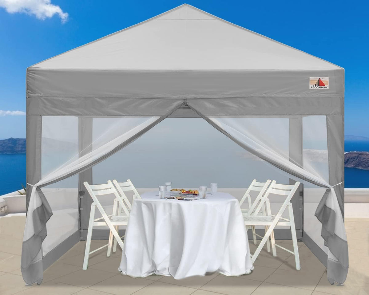10x10 Pop up Canopy Tent with Mesh Walls and Carry Bag C83654