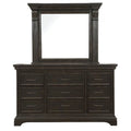 11 Drawer Wood Dresser with Mirror O8743