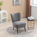 Gray Boucle Upholstered Armless Accent Chair K604902