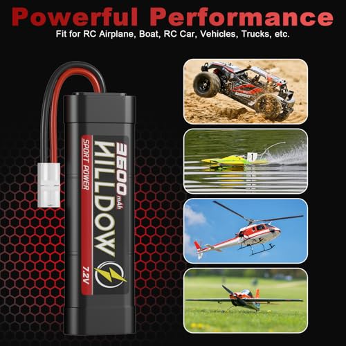 7.2V 3300mAh NiMH RC Battery 2 Packs M444492