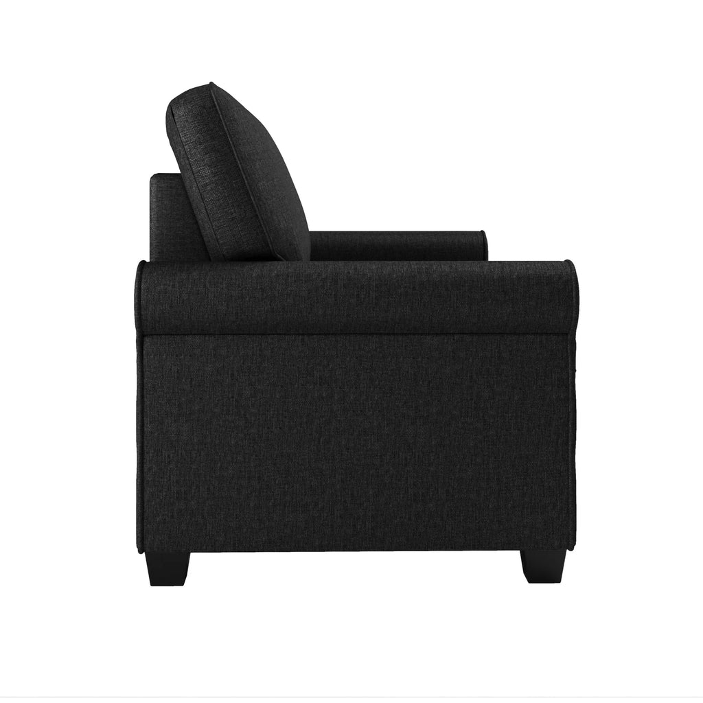 Black Twin Sleeper Loveseat G2086