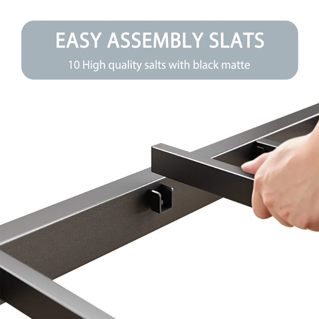 Twin Size Metal Platform Bed Frame with Storage Space I720