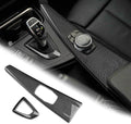 Hard Carbon Fiber Car Multimedia Button Panel Cover Trim Sticker K282253