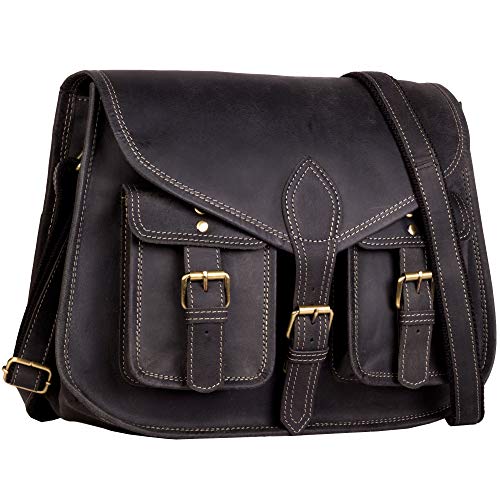 14 Inch Leather Crossbody Shoulder Bag K930277
