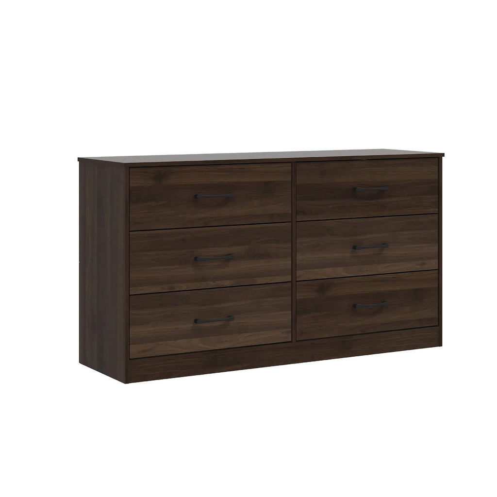 6 Drawer Dark Walnut Dresser B932
