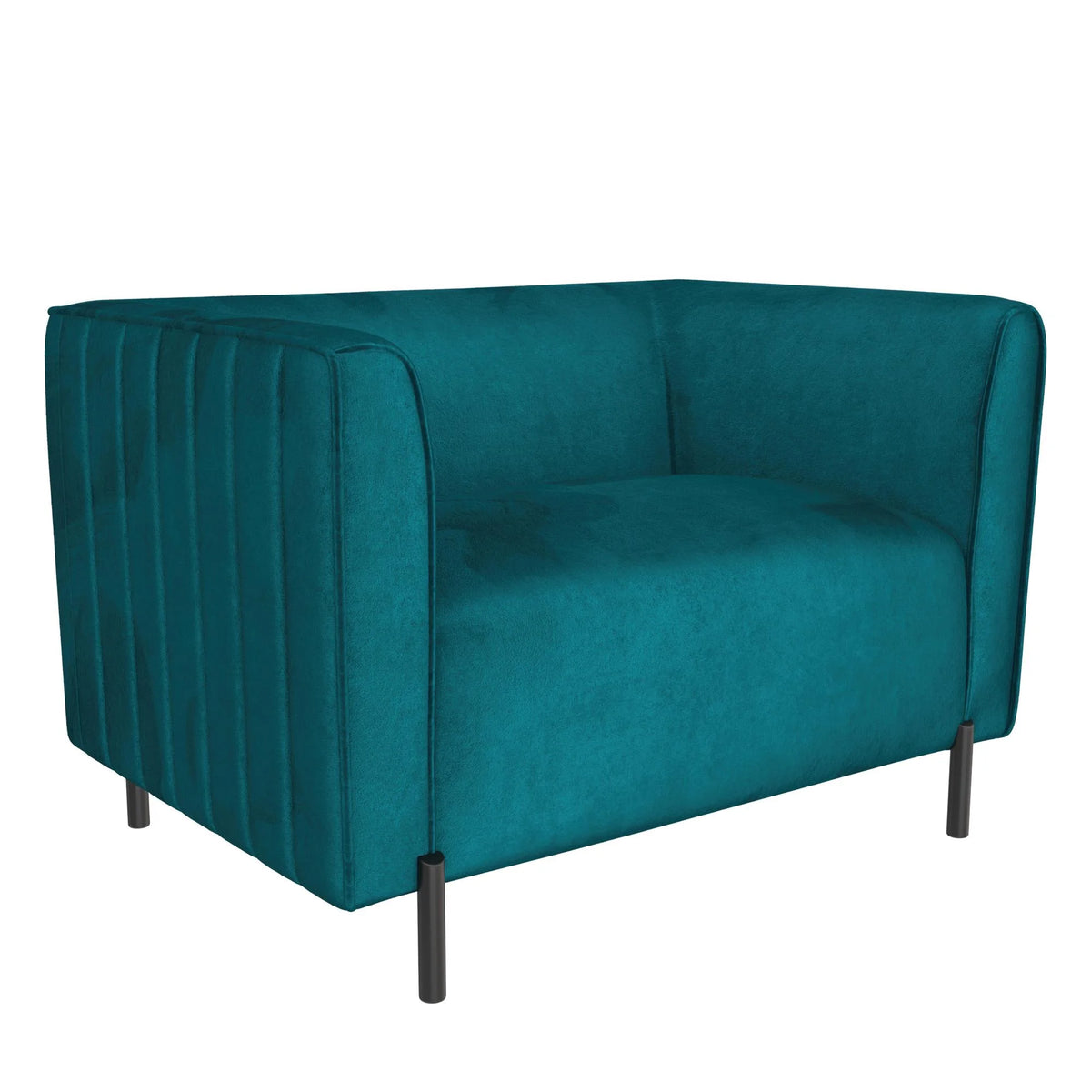 Emerald Green Velvet Upholstered Accent Chair and a Half H5366