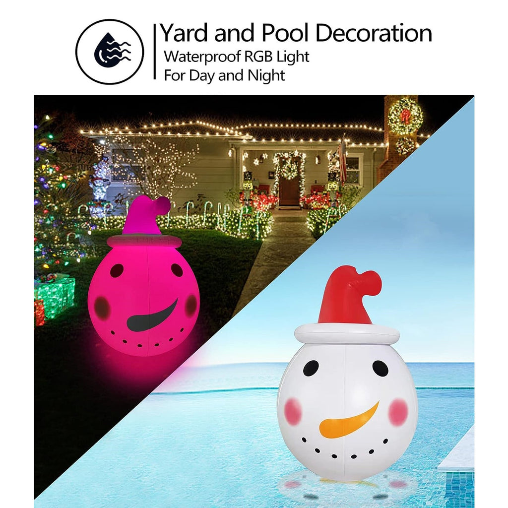 Christmas Inflatable Snowman with Rotating LED Lights T313470