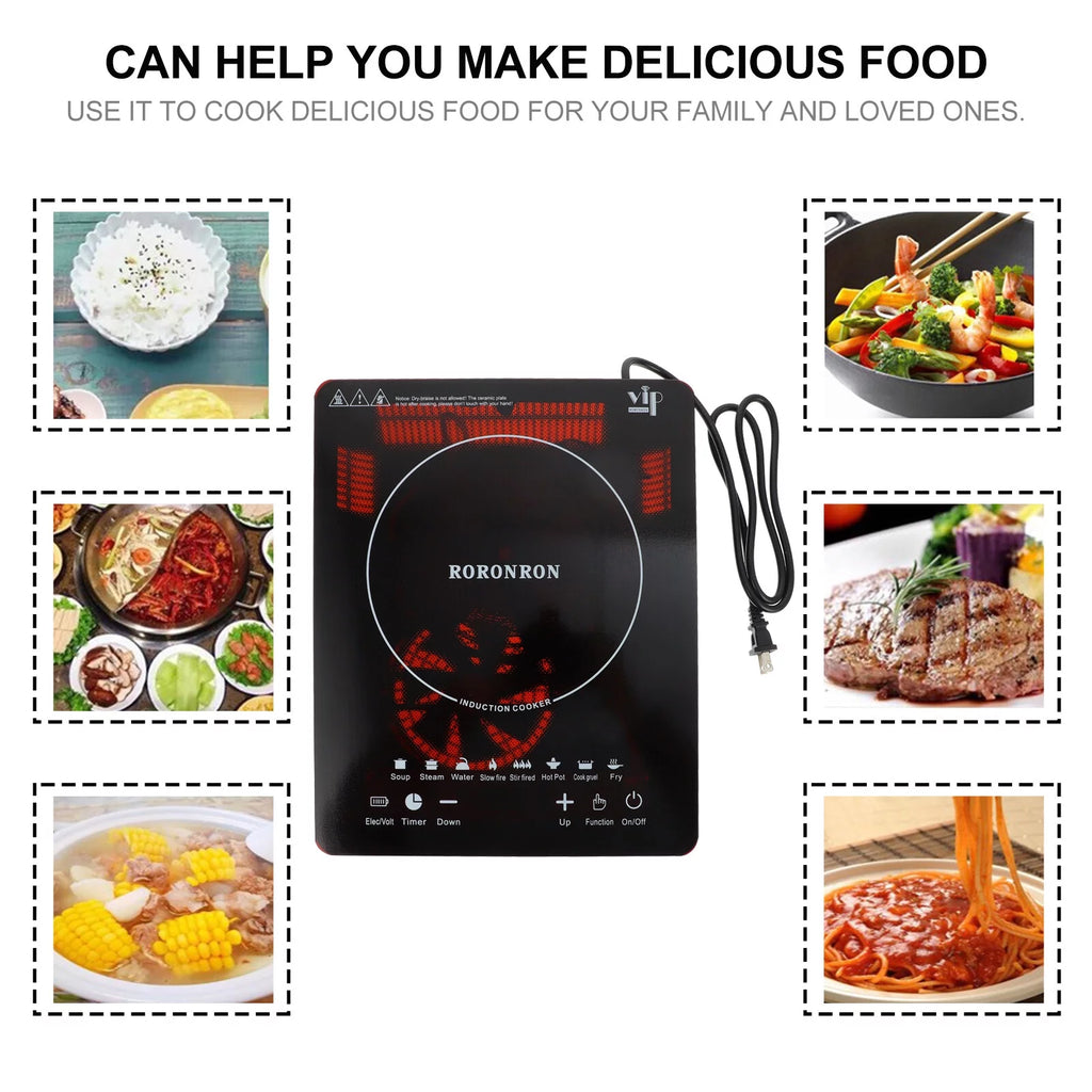 1000W Portable Induction Cooktop with Child Safety Lock & Timer S409254