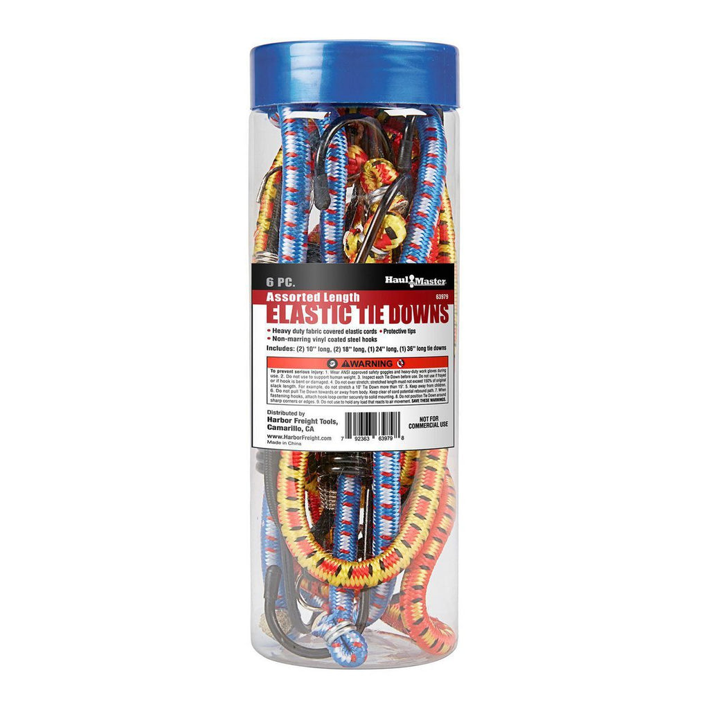 Elastic Stretch Cords, 6-Piece Z468