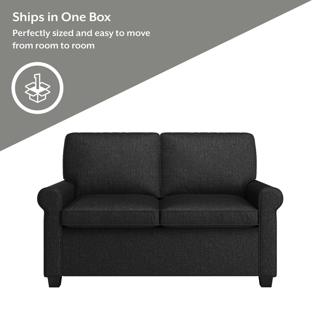 Black Twin Sleeper Loveseat G2086