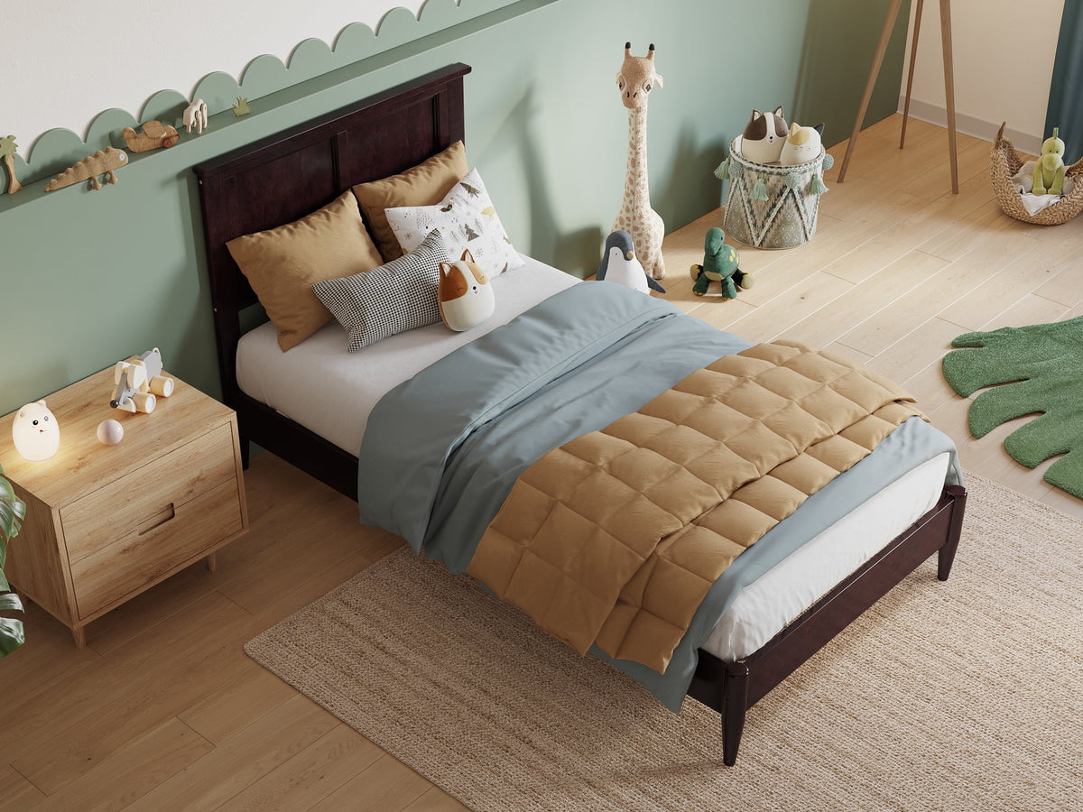 Twin Solid Wood Low Profile Platform Bed T7659
