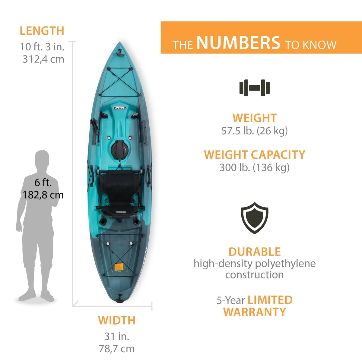 123 inch Sit-on-Top Kayak Q2088