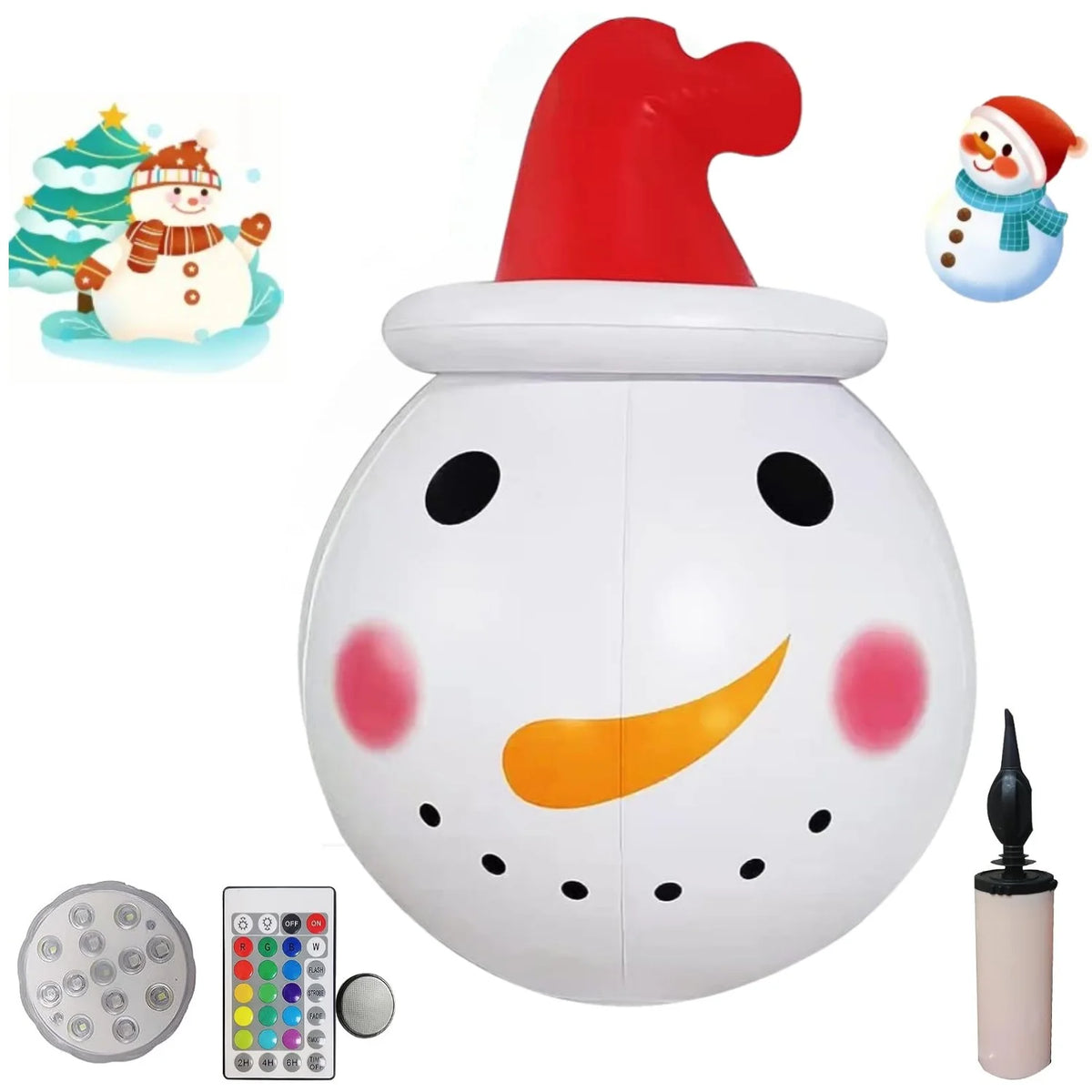 Christmas Inflatable Snowman with Rotating LED Lights T313470