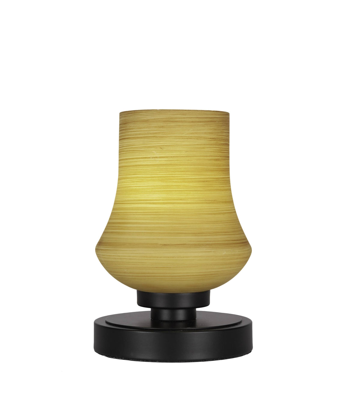 Matte Black 1 Light Accent Table Lamp with Linen Glass N1372