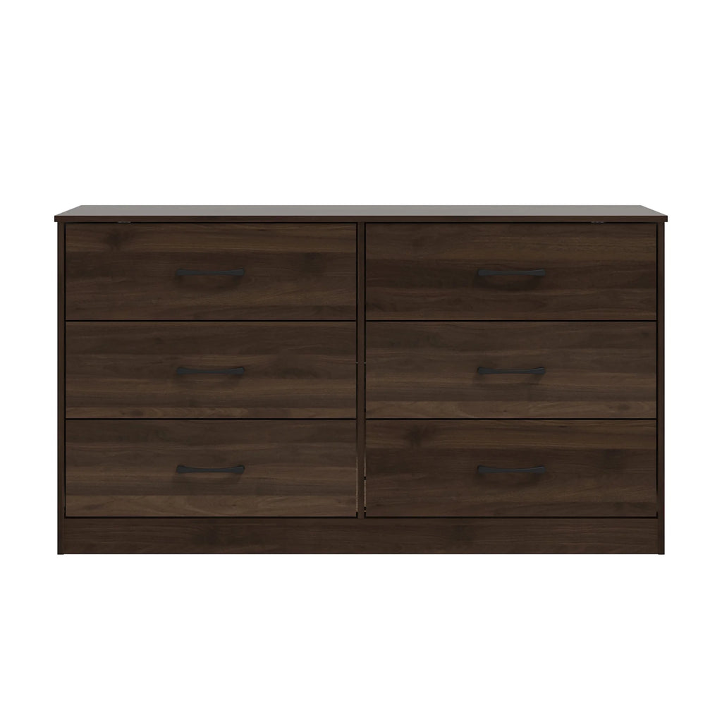 6 Drawer Dark Walnut Dresser B932