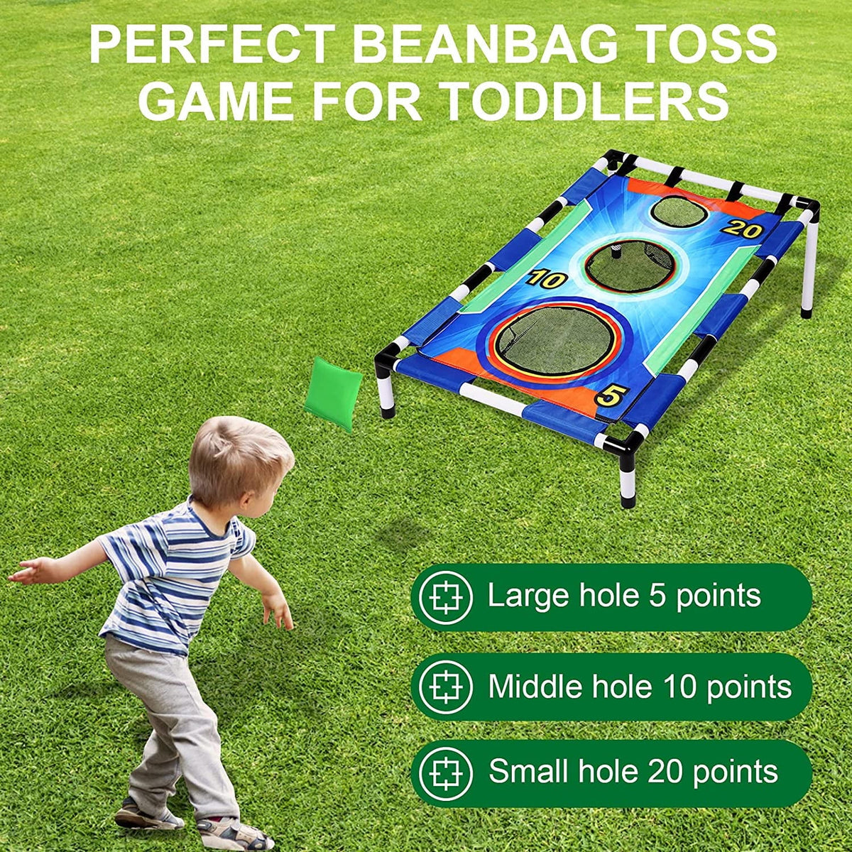 Collapsible 3 Holes Cornhole Beanbags Set W85886