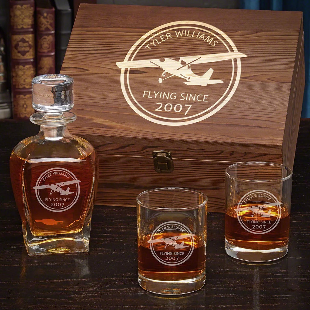 Whiskey Decanter Box Set with Glasses A769117