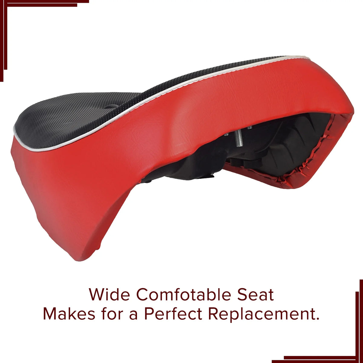Black & Red Seat for Baja MB165 & Falcon Mini Bikes L554