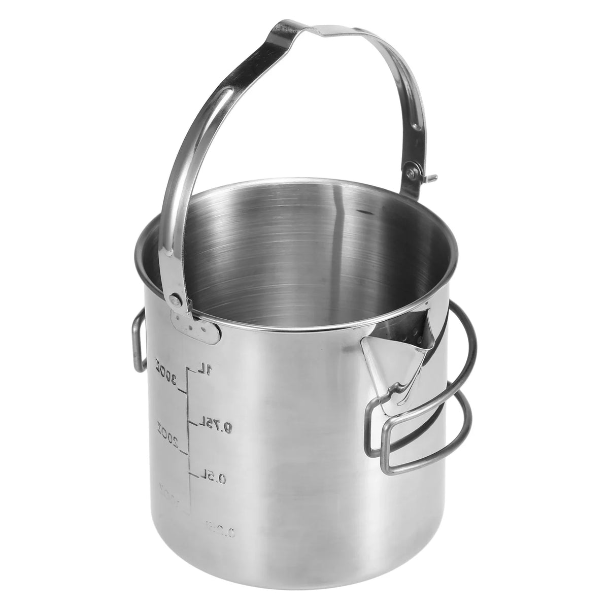 Stainless Steel Cooking Kettle 1L with Foldable Handle G5432