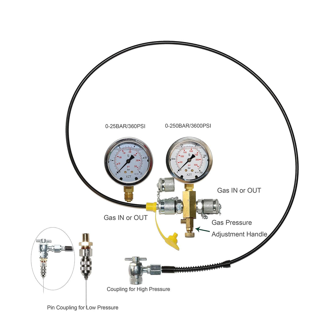 Aircraft Aviation Tools Schrader Gas Pressure Kit with Coupler V699806