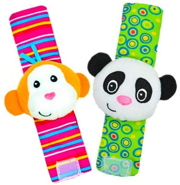 Baby Socks Toys Wrist Rattle and Foot Finder Developmental Early Educational Toys Set (4 PCS) O686