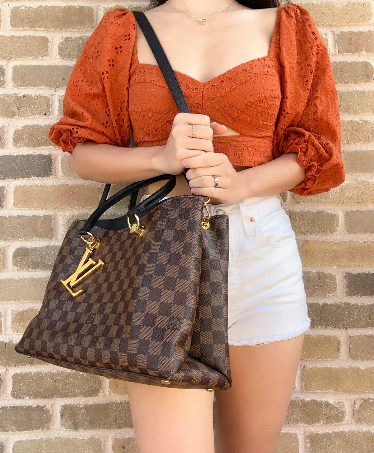 Brown Black Orange Satchel Shoulder Bag R29181