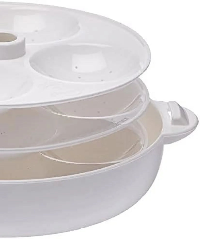 White 12 Idli Microwave Maker and Steamer D72858