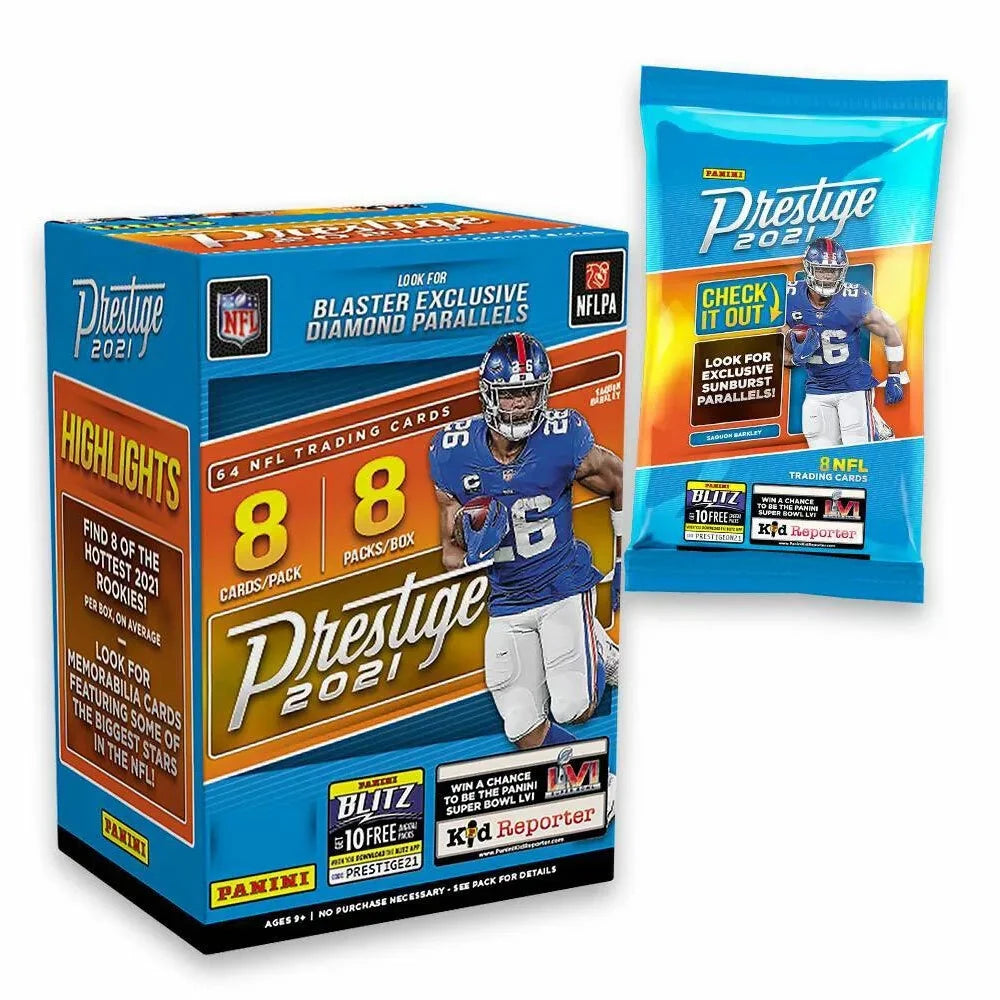 2021 Panini NFL Prestige Football Trading Card Blaster Box I39904