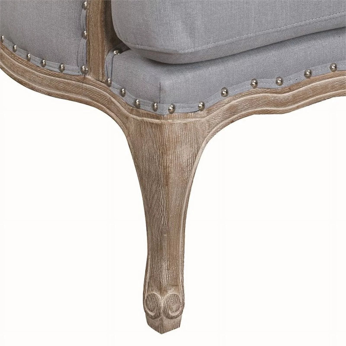 Light Blue Fabric Wood Accent Chair M808251