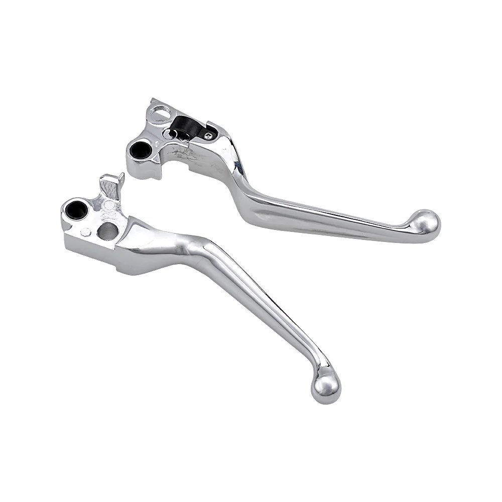 1" Chrome Handlebar Switches Control Horn On/Off Kit Brake Clutch Hand Levers Black CNC Hand Grips E679798