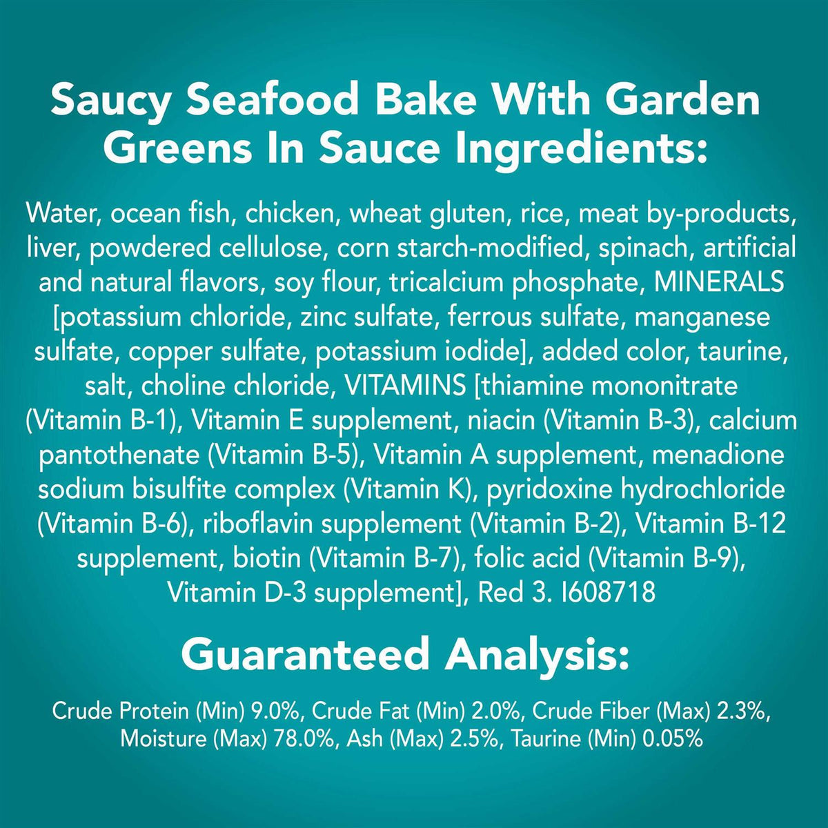 Indoor Wet Cat Food Saucy Seafood Bake D861