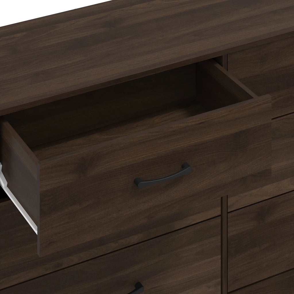 6 Drawer Dark Walnut Dresser B932