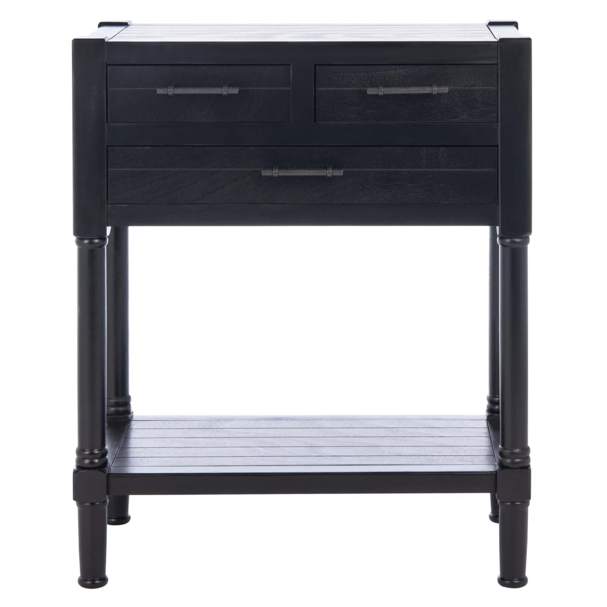 Black 3 Drawer Console Table D660