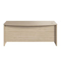 72W x 36D Bow Front Desk in Natural Elm Engineered Wood X5890