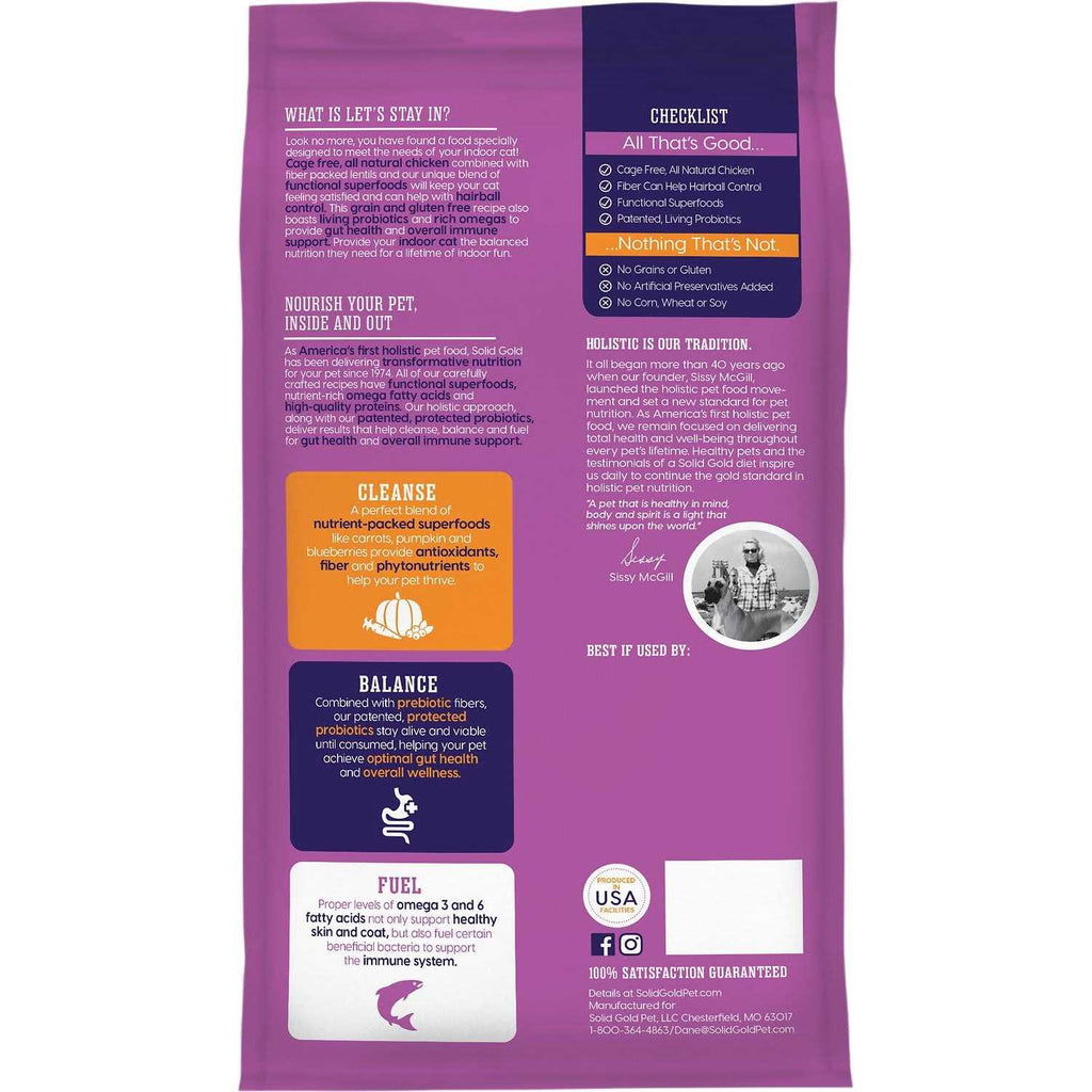 Solid Gold Indoor Lentil & Apple Recipe Grain-Free Dry Cat Food U9731