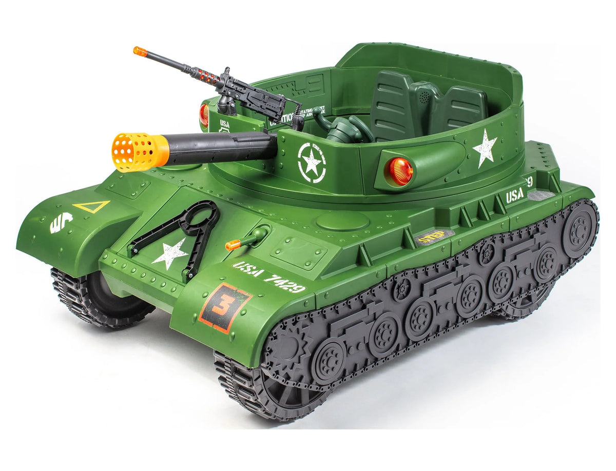 24 Volt Ride-On With Working Cannon and Rotating Turret R22384
