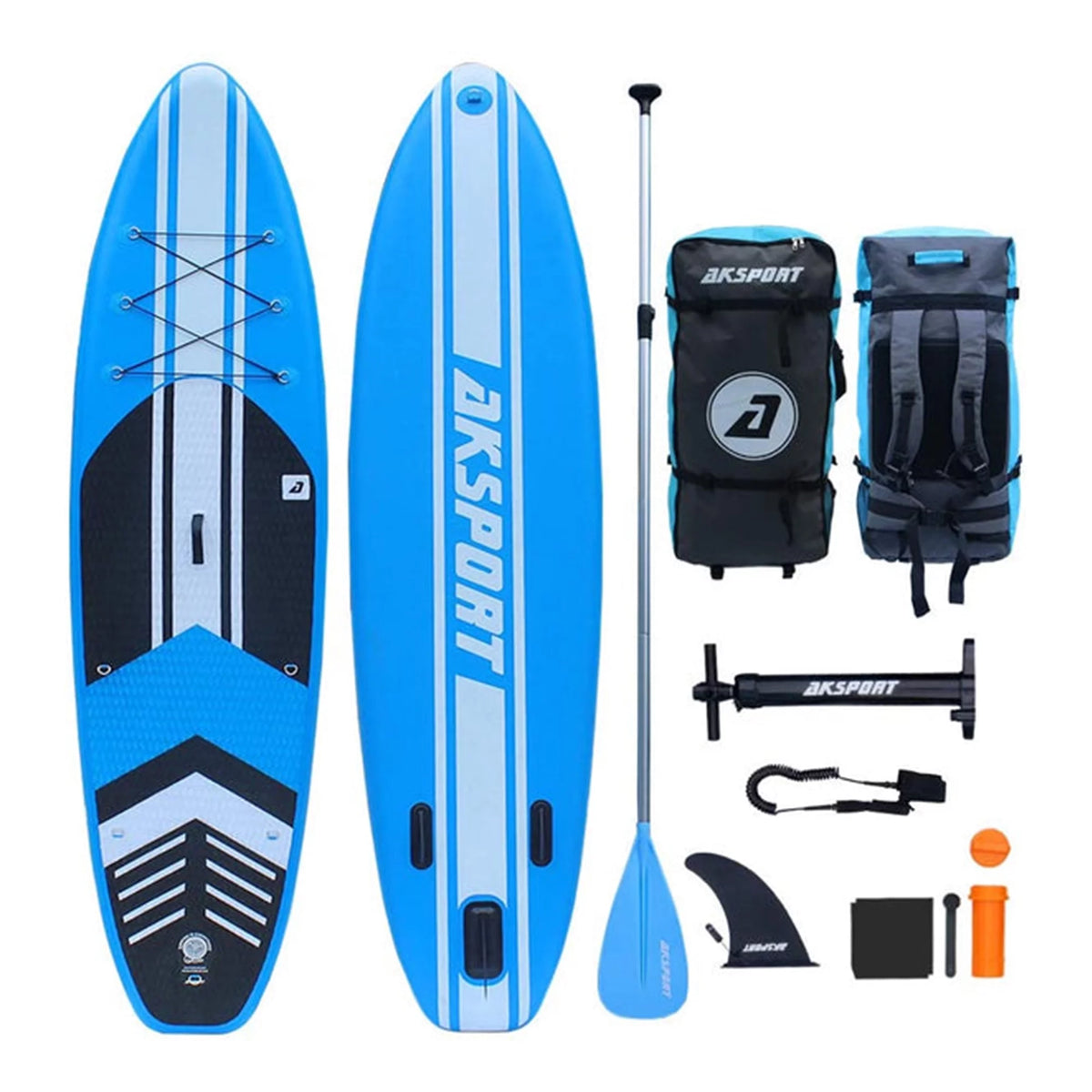 10'6x32x6 Inflatable Stand Up Paddle Board Kit Blue U367176