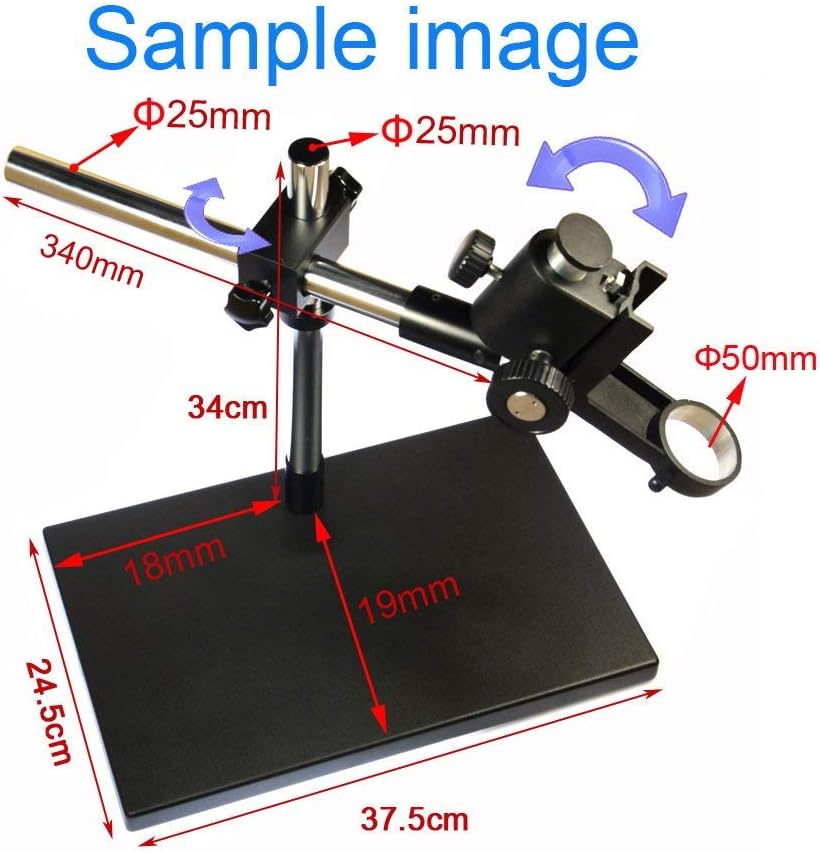 14MP HDMI USB Digital Microscope Camera Set with Boom Stand, C-Mount Lens, LED Light, 8 inch HDMI LCD Monitor A124193